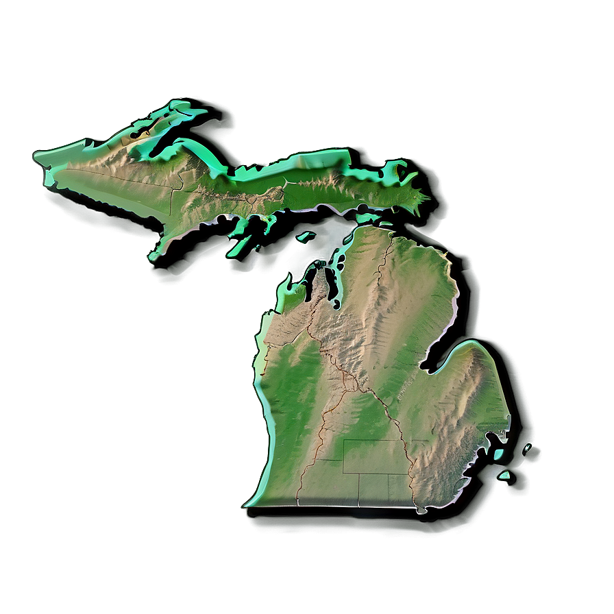 Thin Michigan Borderline Png 26 PNG Image