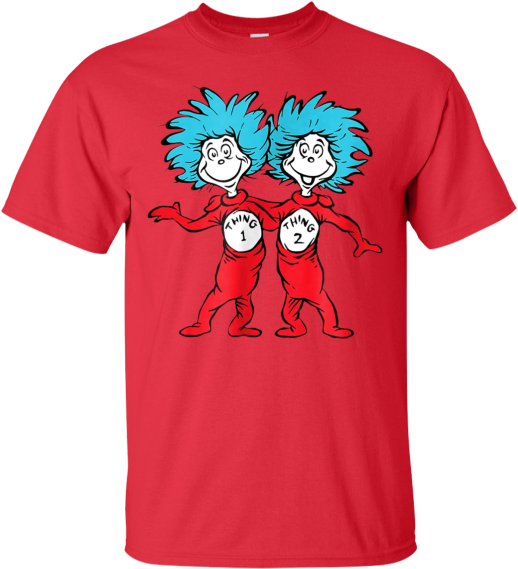 Thing1and Thing2 Red T Shirt PNG Image