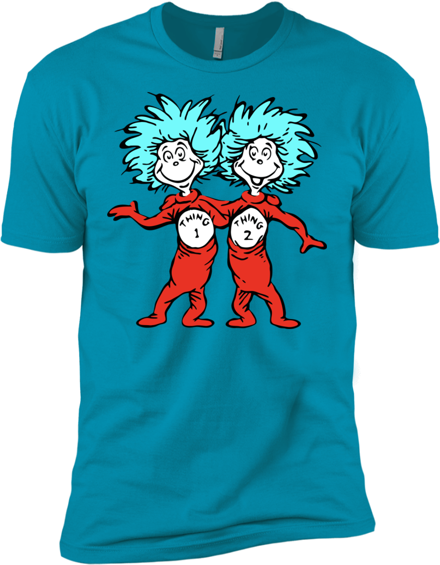 Thing1and Thing2 T Shirt Design PNG Image