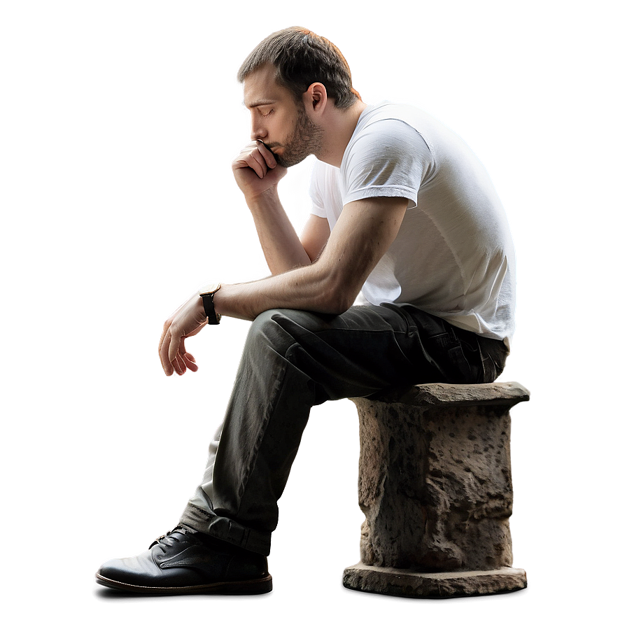 Thinker In Silence Png 06262024 PNG Image