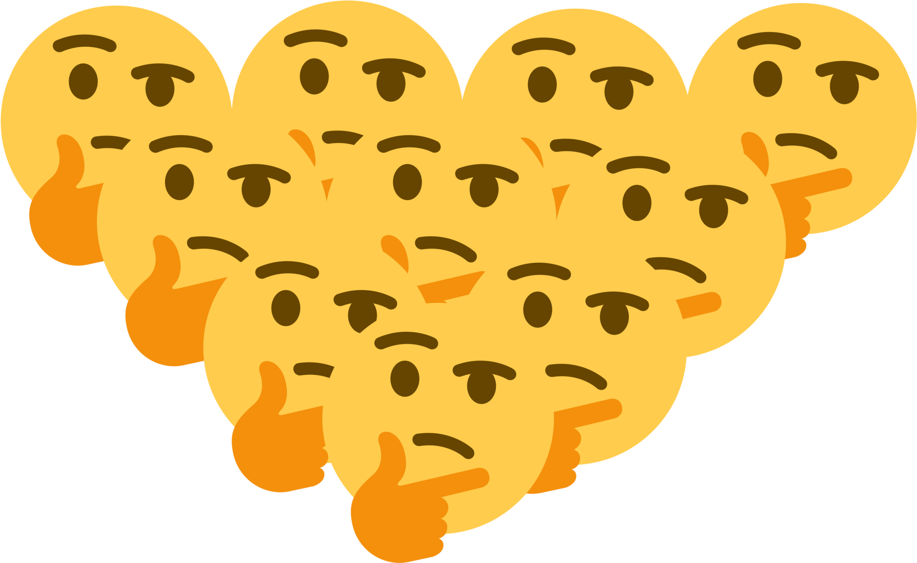 Thinking Emoji Cluster.png PNG Image