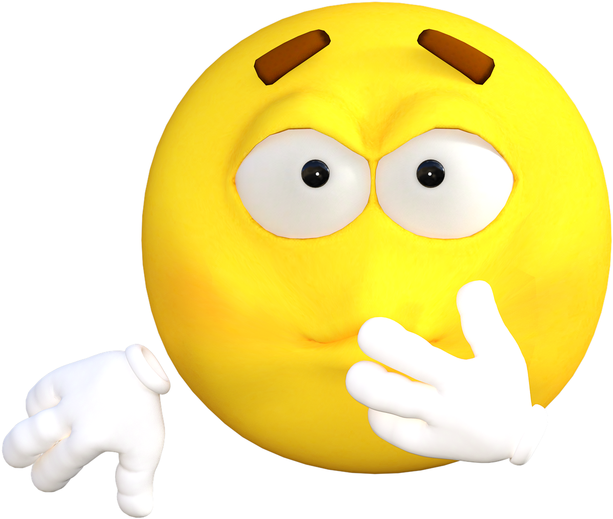 Thinking Emoji Gesture PNG Image