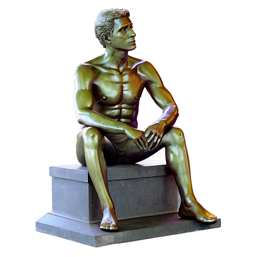 Thinking Man Statue Png Ern35 PNG Image