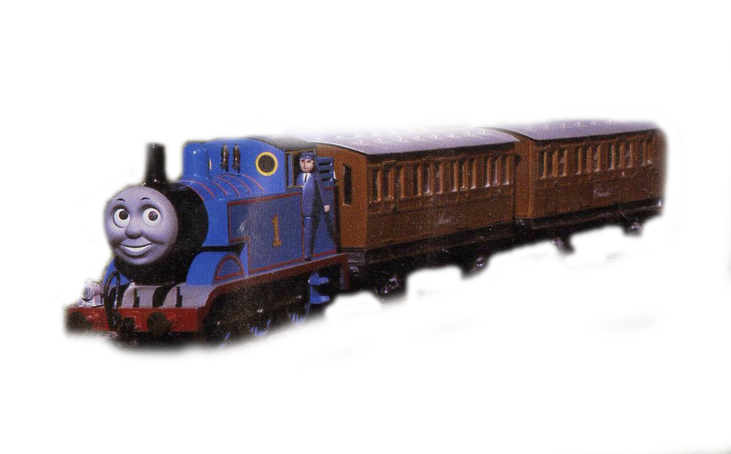 Thomasthe Tank Enginewith Passenger Carriages PNG Image