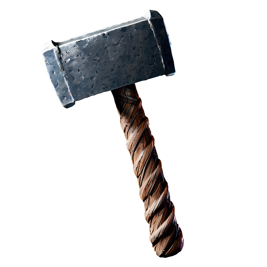 Thor Hammer Realistic Art Png Bvv8 PNG Image