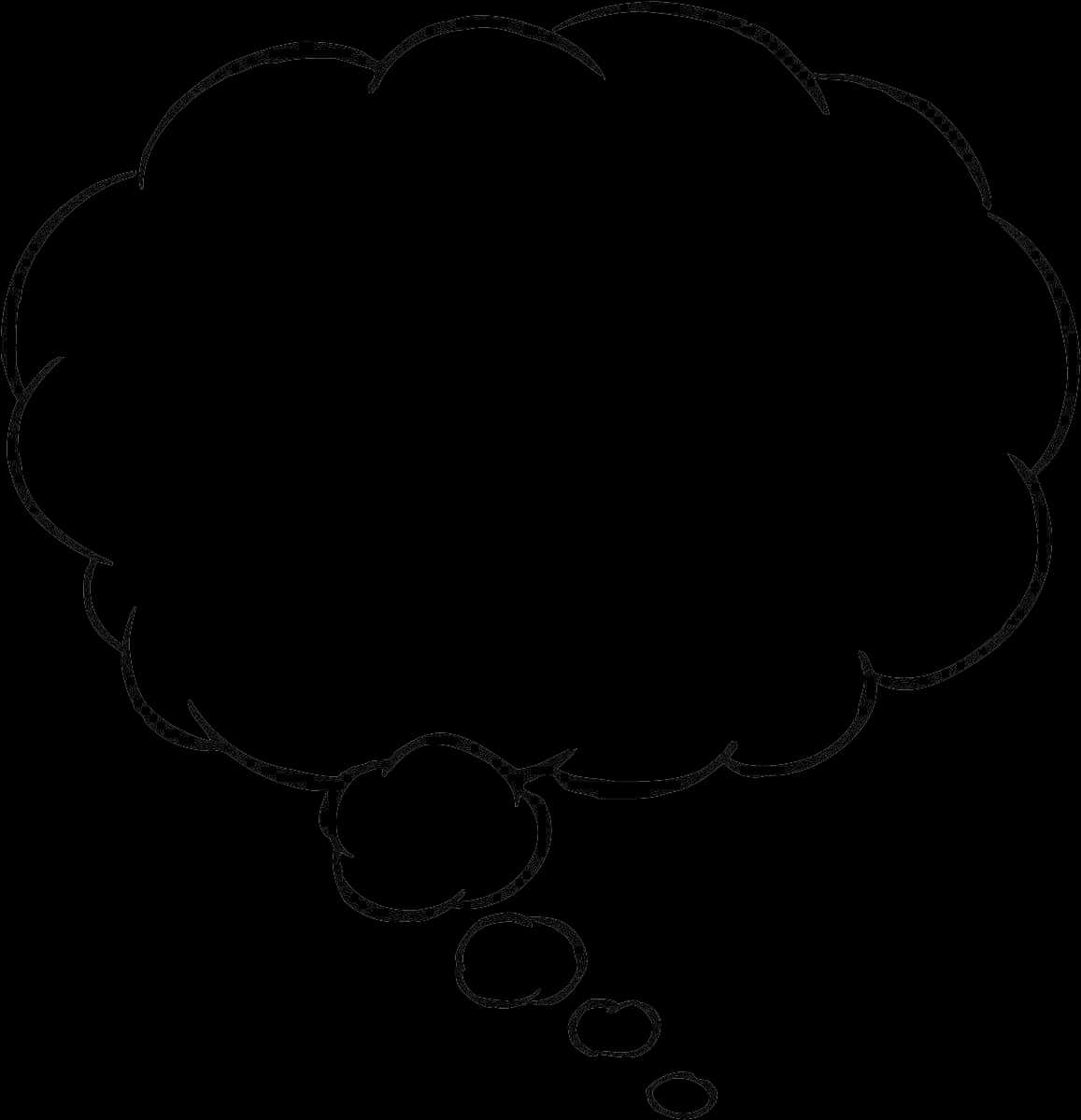 Thought Bubble Outline PNG Image