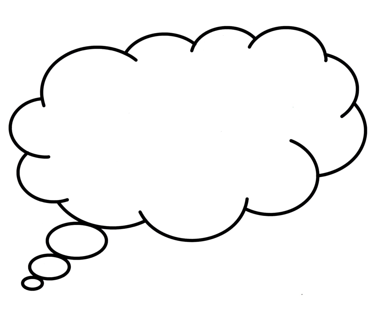 Thought Bubble Outline PNG Image