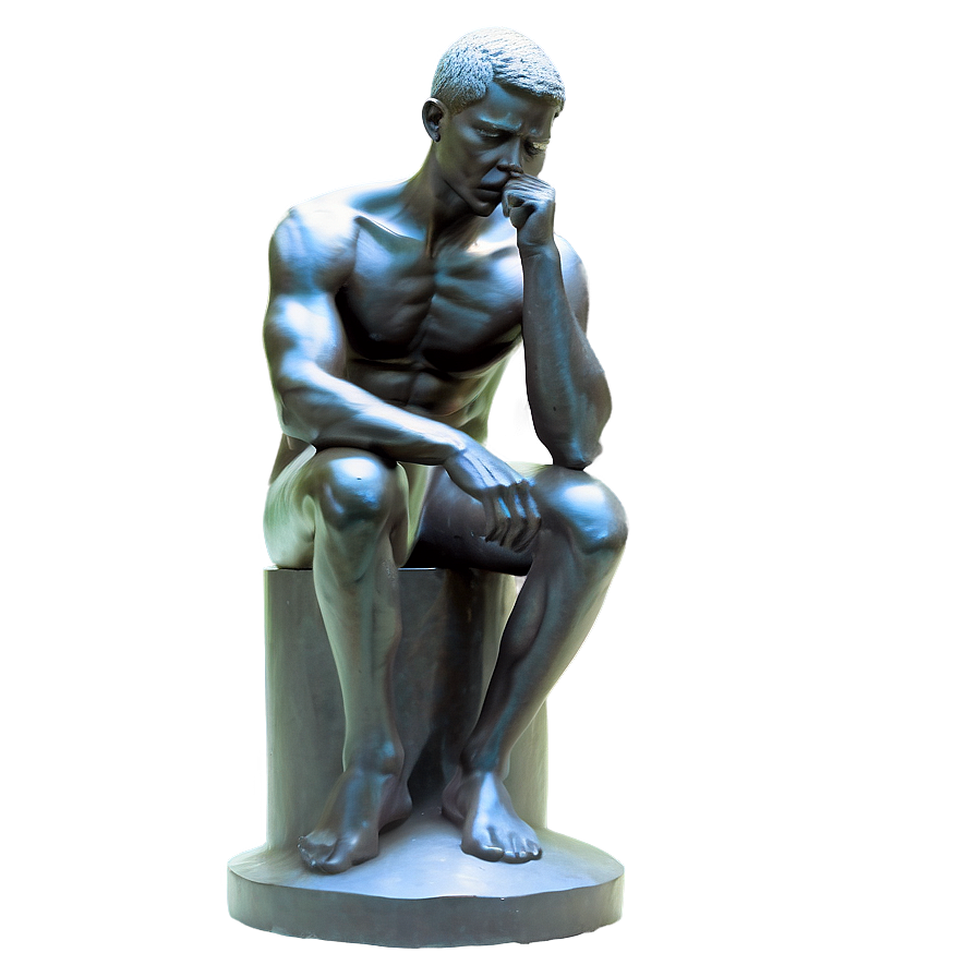 Thought-provoking Man Statue Png Bts2 PNG Image