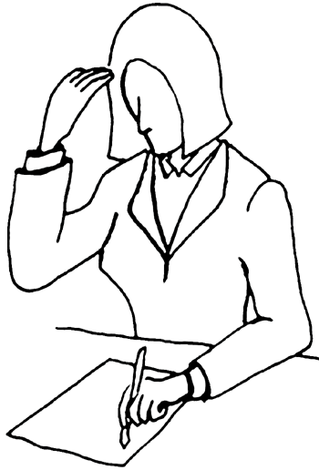 Thoughtful Person Sketch PNG Image