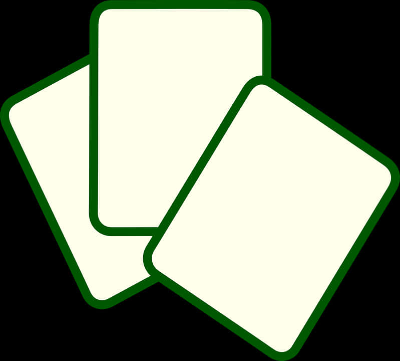 Three Blank Cards Graphic PNG Image