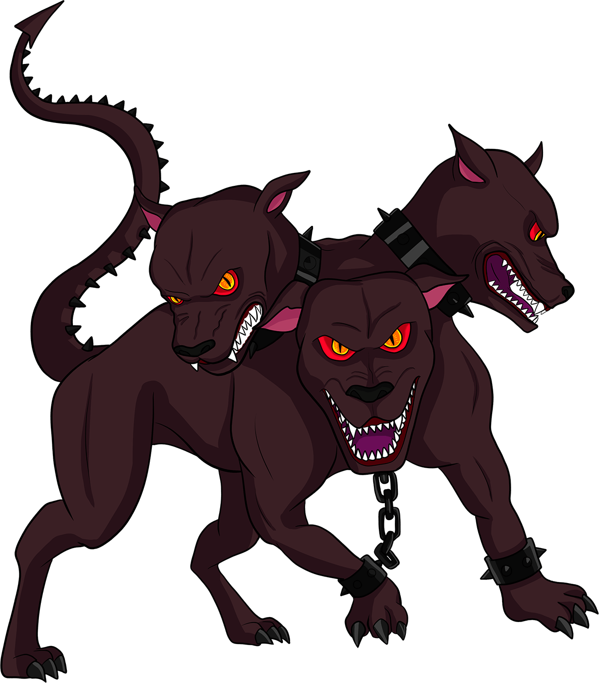 Three Headed Cerberus Illustration PNG Image