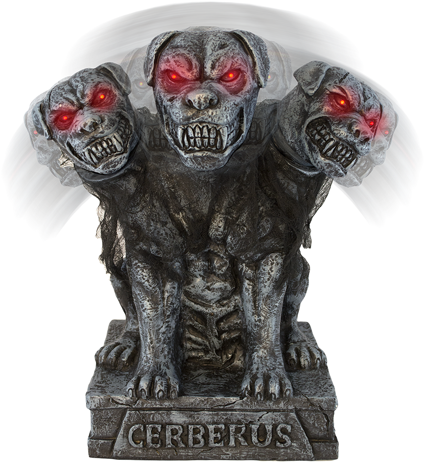 Three Headed Cerberus Statue PNG Image