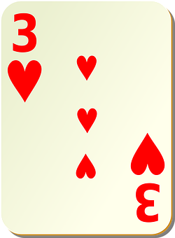 Threeof Hearts Playing Card PNG Image