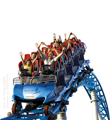 Thrilling Roller Coaster Ride Excitement PNG Image