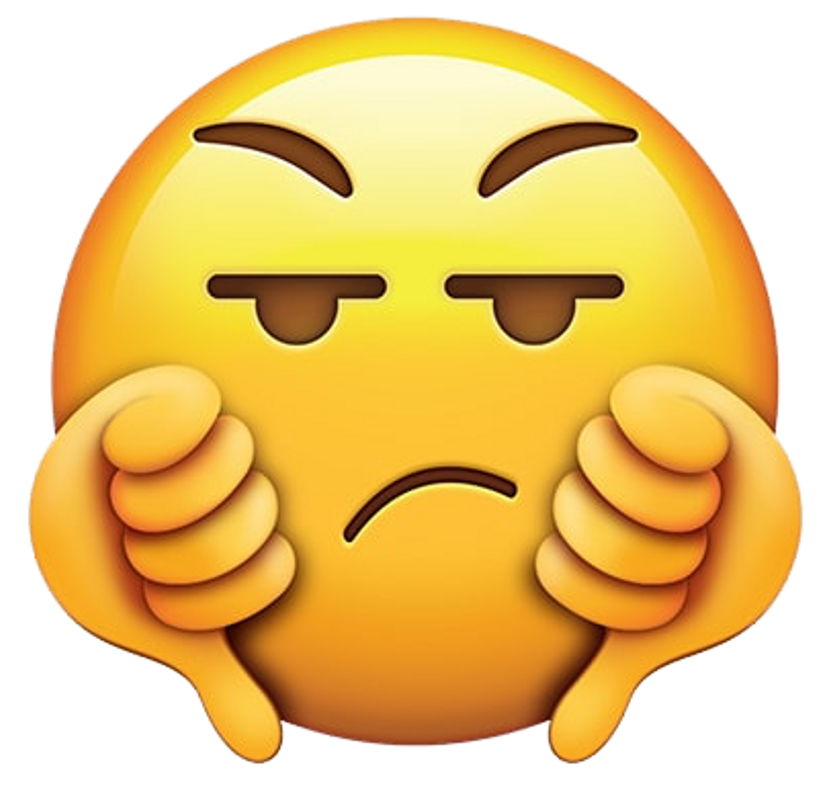 Thumbs Down Emoji Expression PNG Image