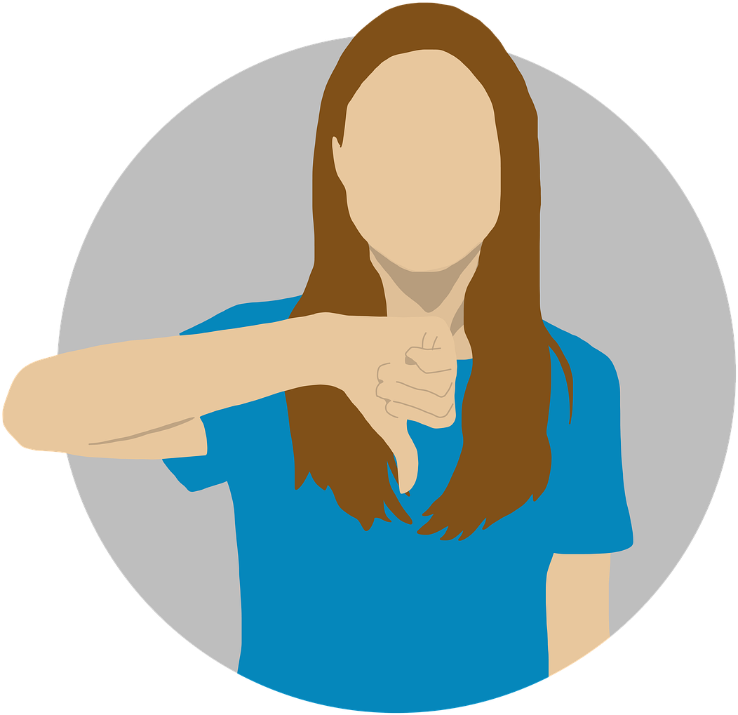 Thumbs Down Gesture Graphic PNG Image