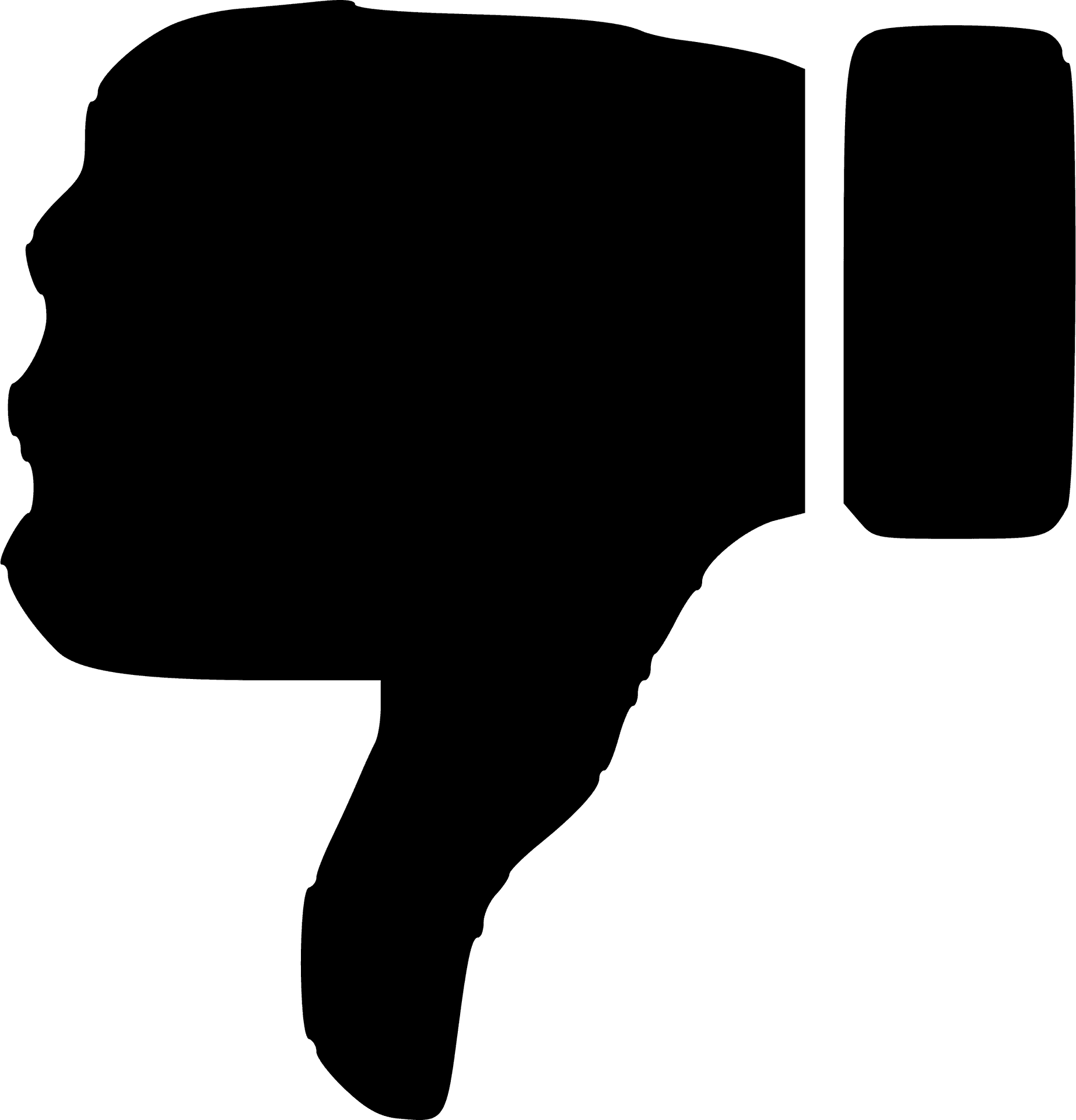 Thumbs Down Silhouette Profile PNG Image