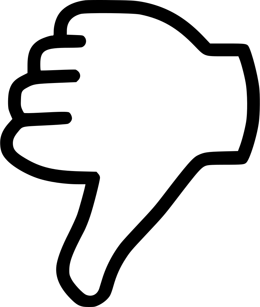 Thumbs Down Symbol PNG Image