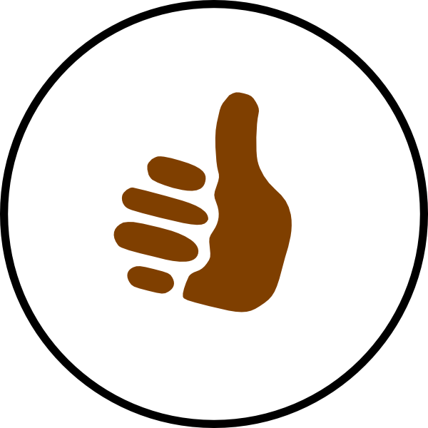 Thumbs Up Emoji Brown Circle Background PNG Image