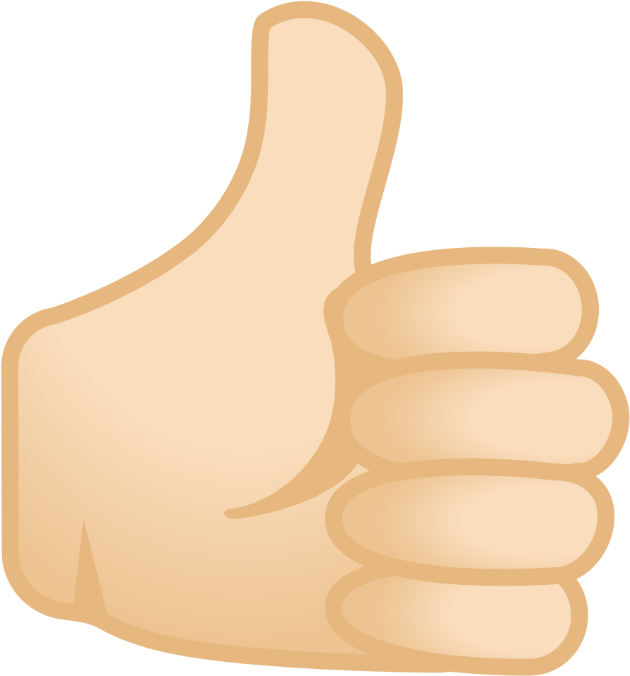 Thumbs Up Emoji Graphic PNG Image