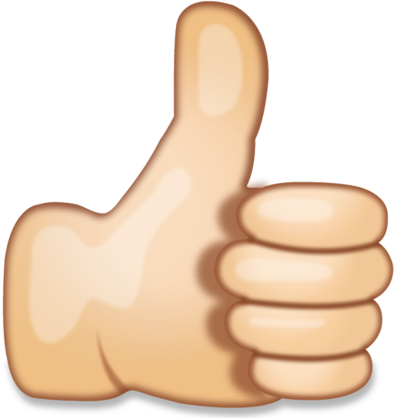 Thumbs Up Emoji Graphic PNG Image