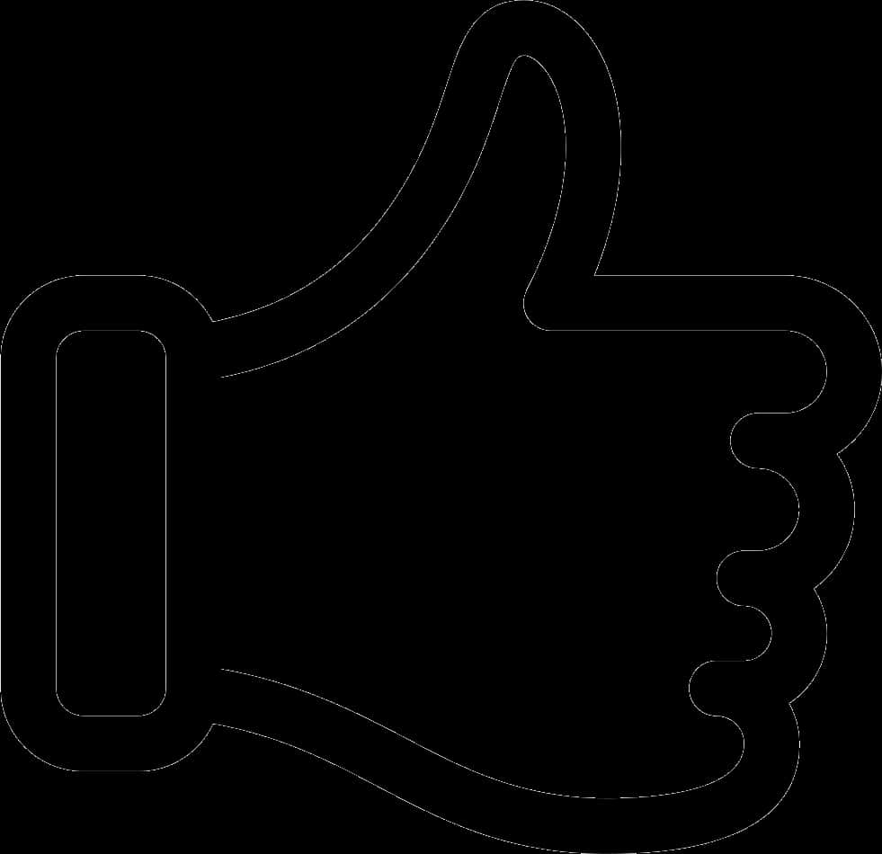 Thumbs Up Silhouette Outline PNG Image