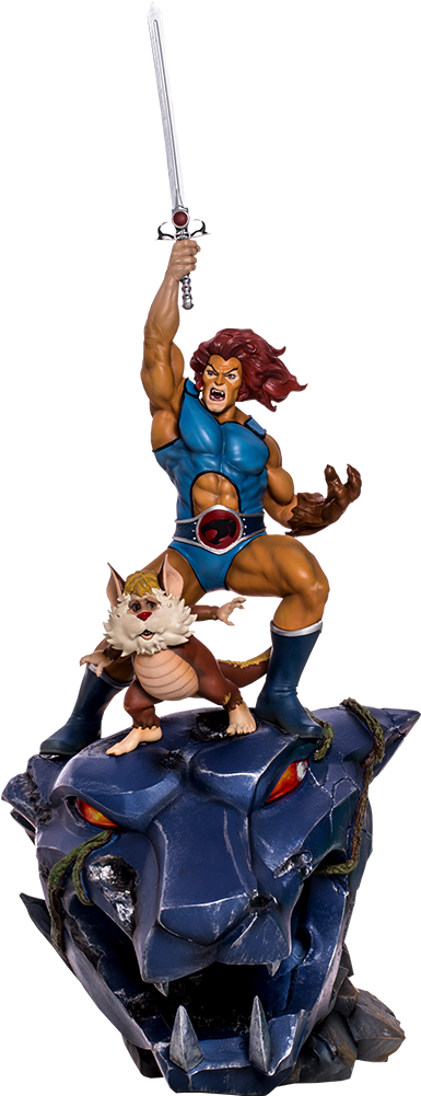 Thundercats Lion Oand Snarf Statue PNG Image