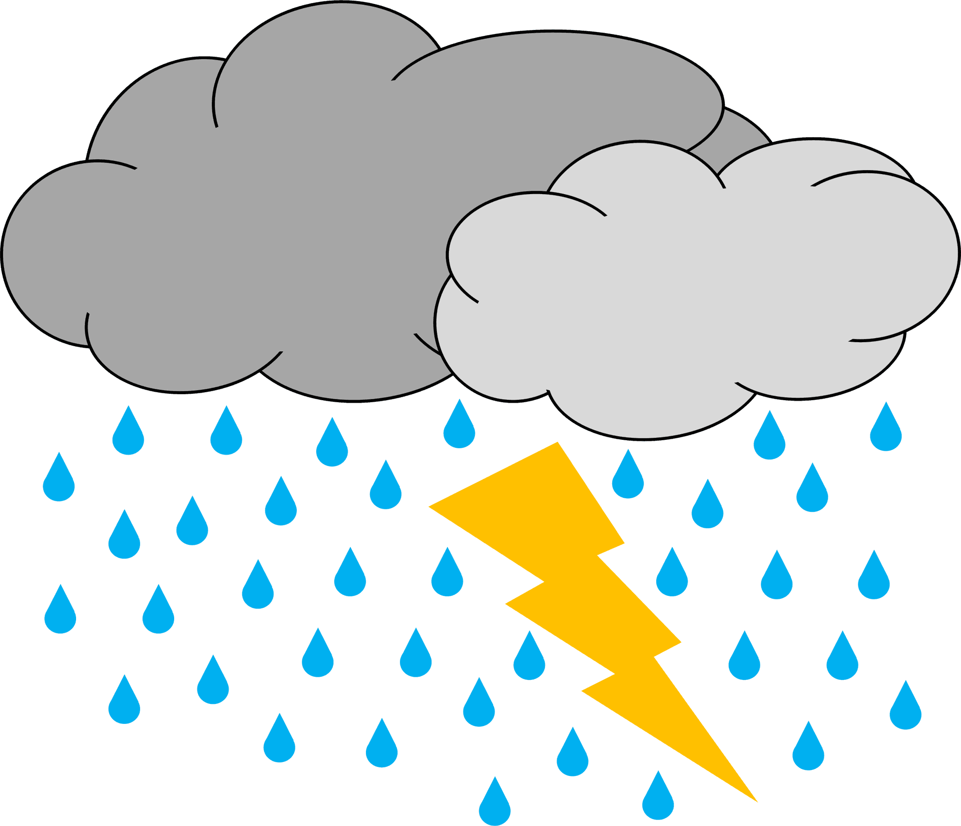 Thunderstorm_ Cartoon_ Illustration PNG Image