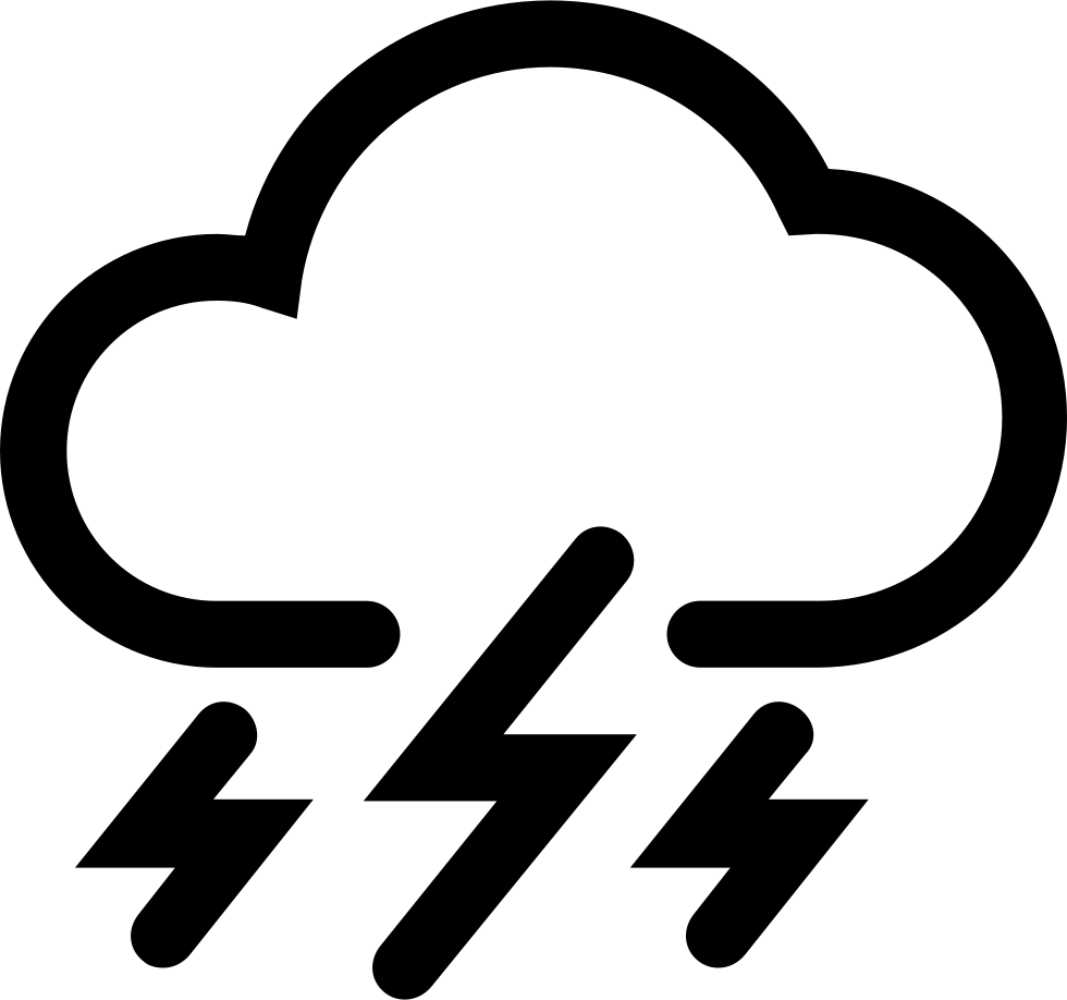 Thunderstorm_ Cloud_and_ Lightning_ Icon PNG Image