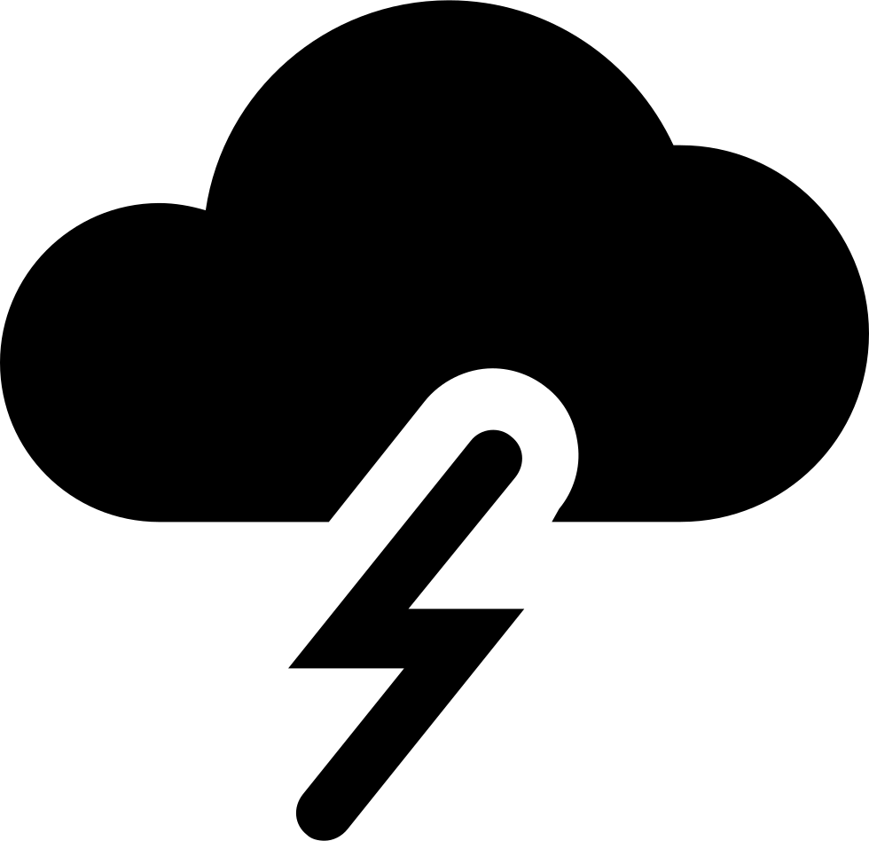 Thunderstorm Cloud Lightning Icon PNG Image