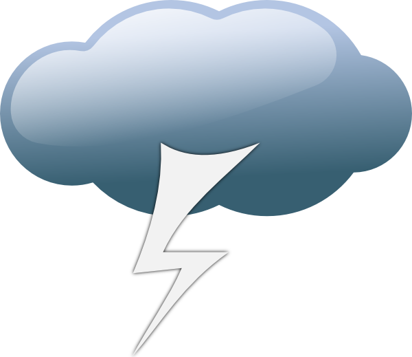 Thunderstorm Cloudand Lightning Icon PNG Image