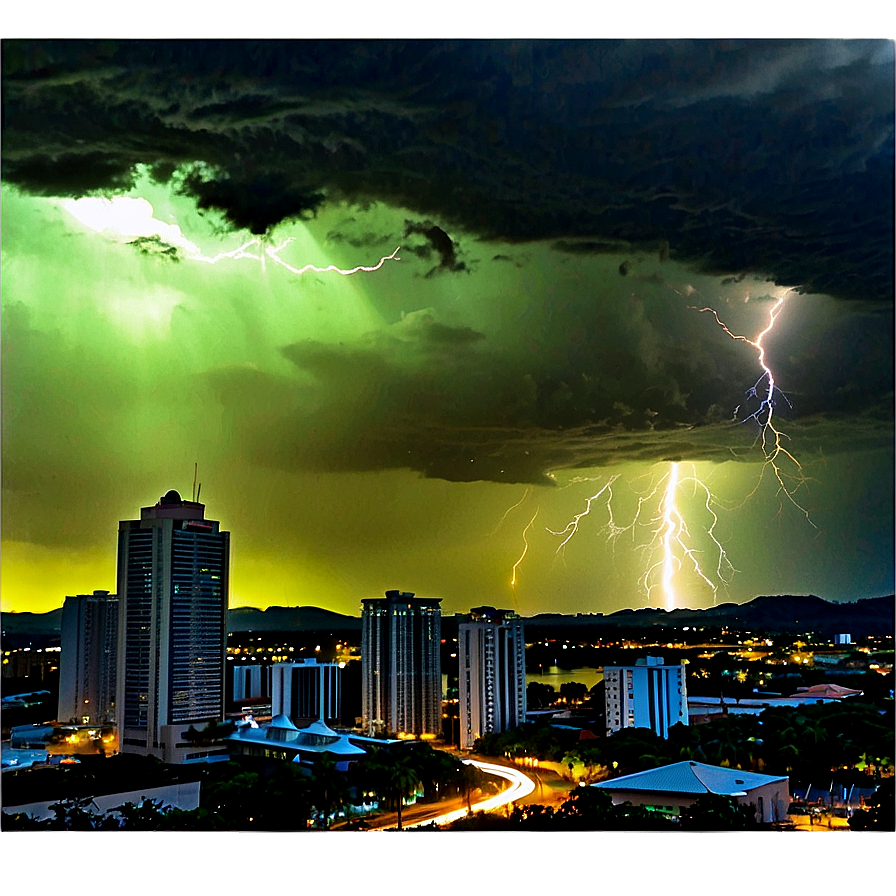 Thunderstorm Over City Png Fob40 PNG Image