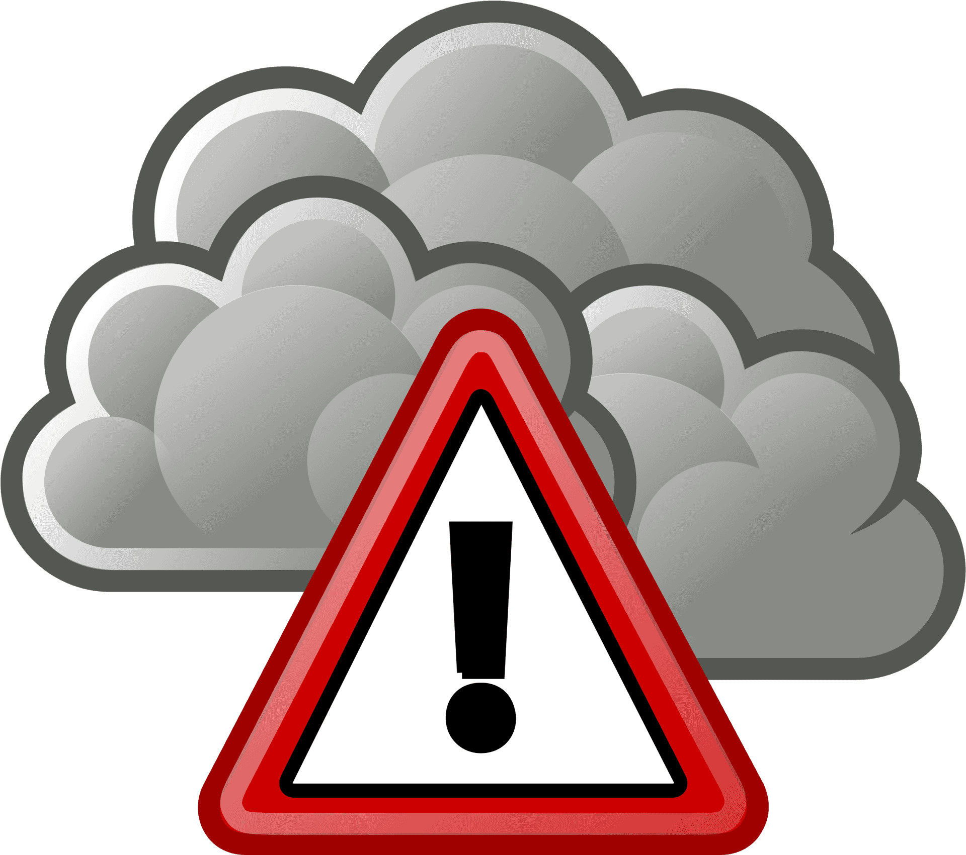 Thunderstorm Warning Sign Graphic PNG Image