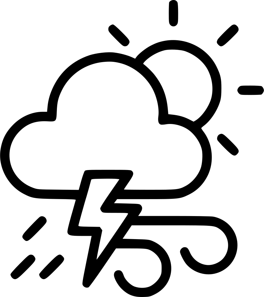 Thunderstorm Weather Icon PNG Image