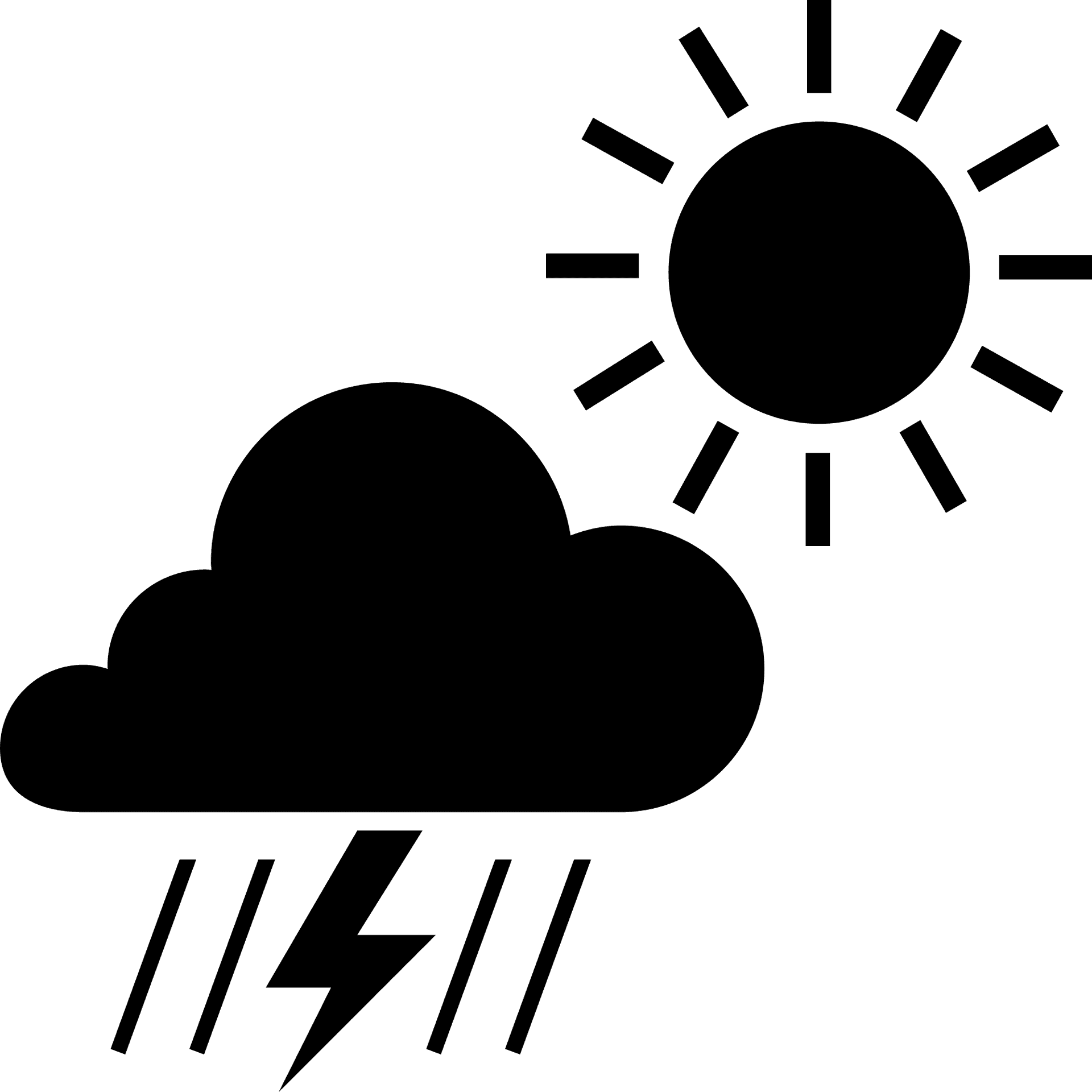 Thunderstorm Weather Icon PNG Image