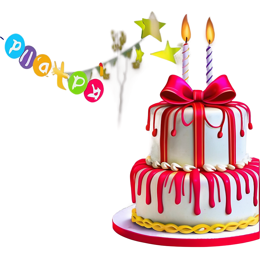 Tiered Birthday Cake Png Kup PNG Image