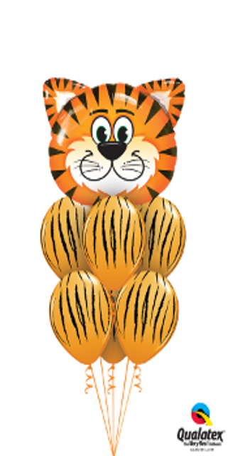 Tiger Shaped Balloon Bouquet PNG Image