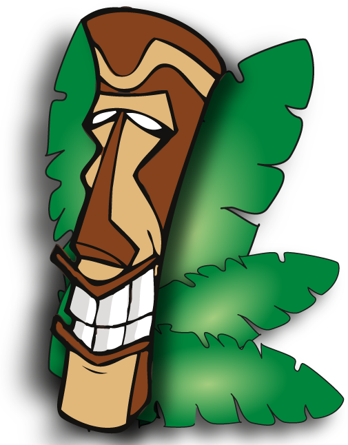 Tiki Mask Cartoon Illustration PNG Image