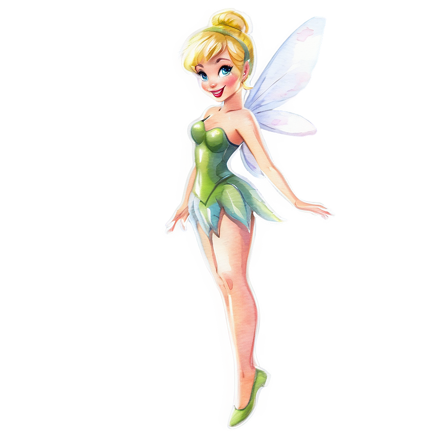 Tinkerbell Watercolor Png Okn PNG Image