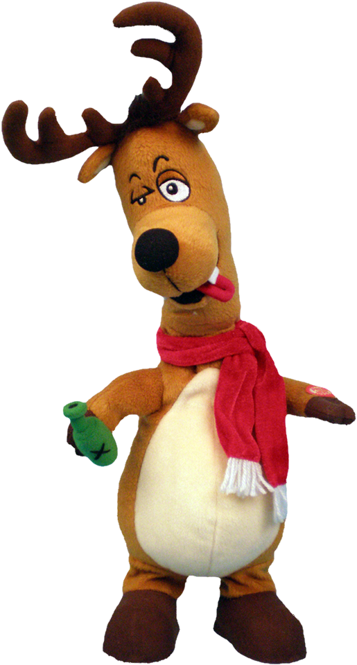 Tipsy Reindeer Plush Toy PNG Image