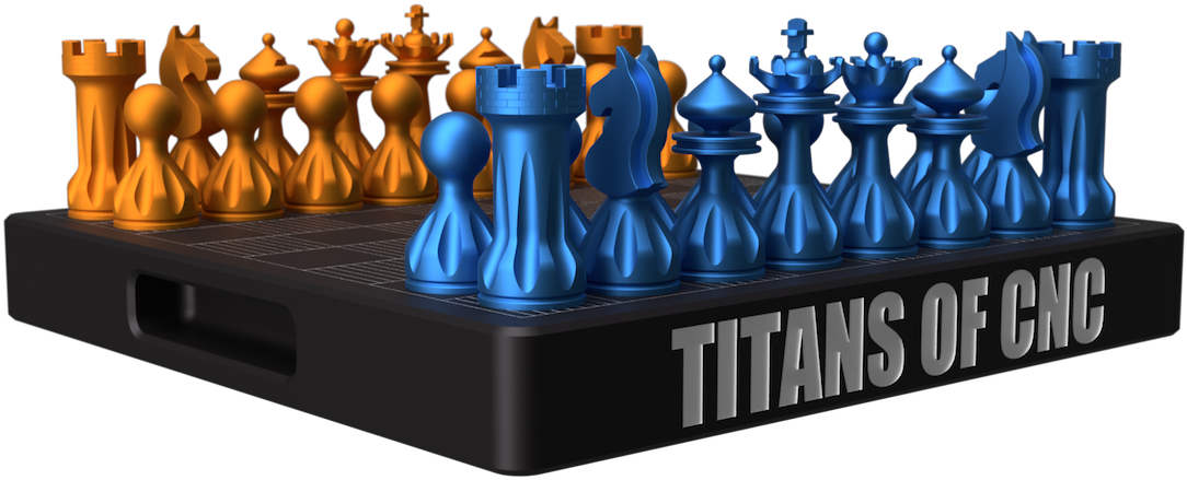 Titansof C N C Chess Set PNG Image