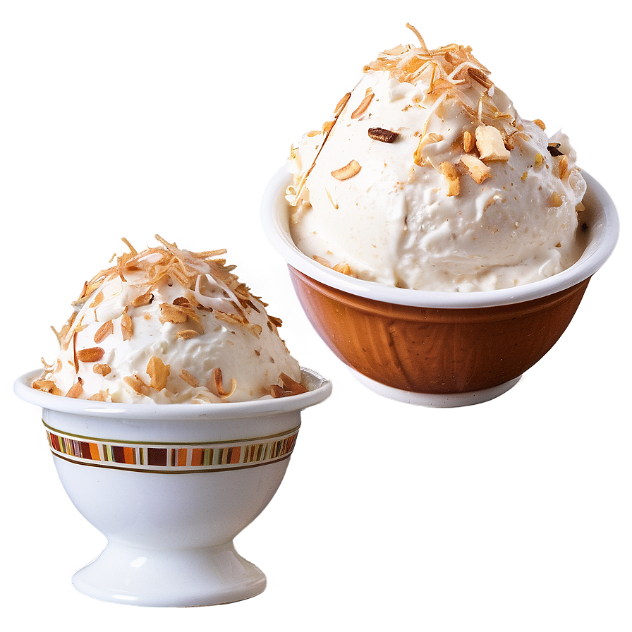 Toasted Coconut Ice Cream Sundae Png Cwq PNG Image