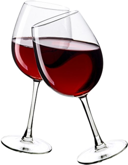 Toasting Red Wine Glasses PNG Image