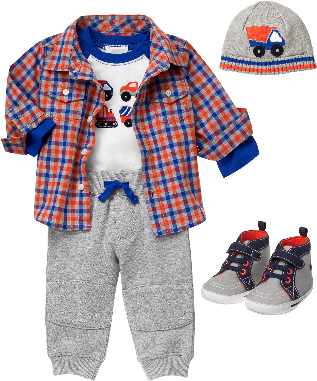 Toddler Boys Casual Outfit Set PNG Image