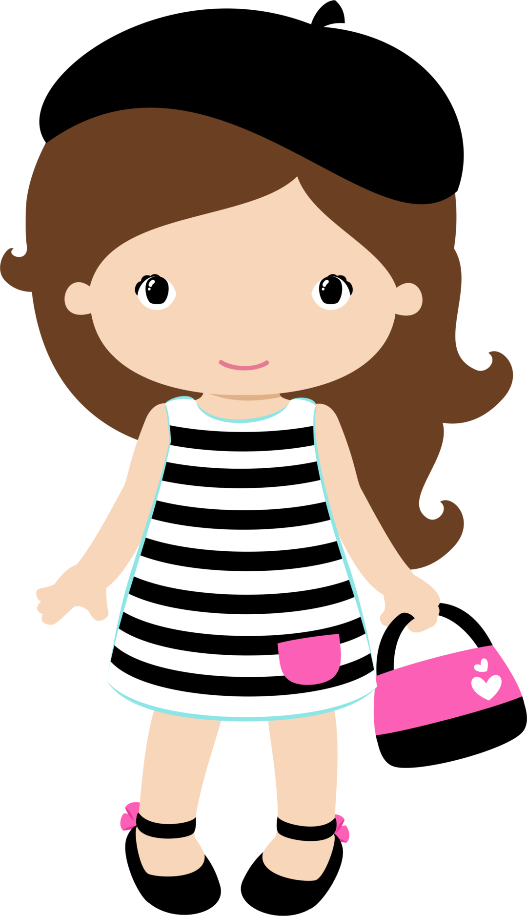 Toddler Girl Cartoon Character PNG Image