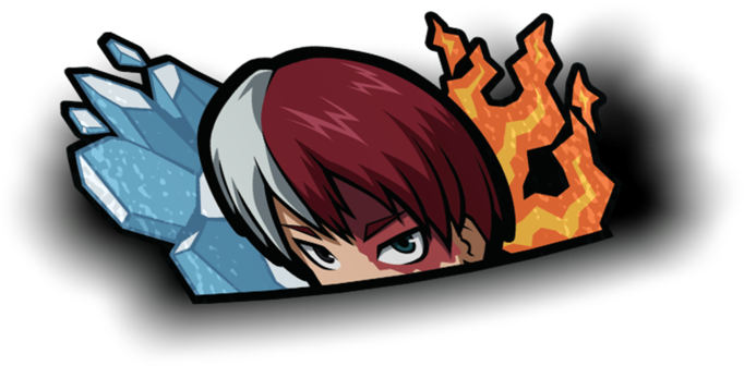 Todoroki Half Ice Half Fire PNG Image