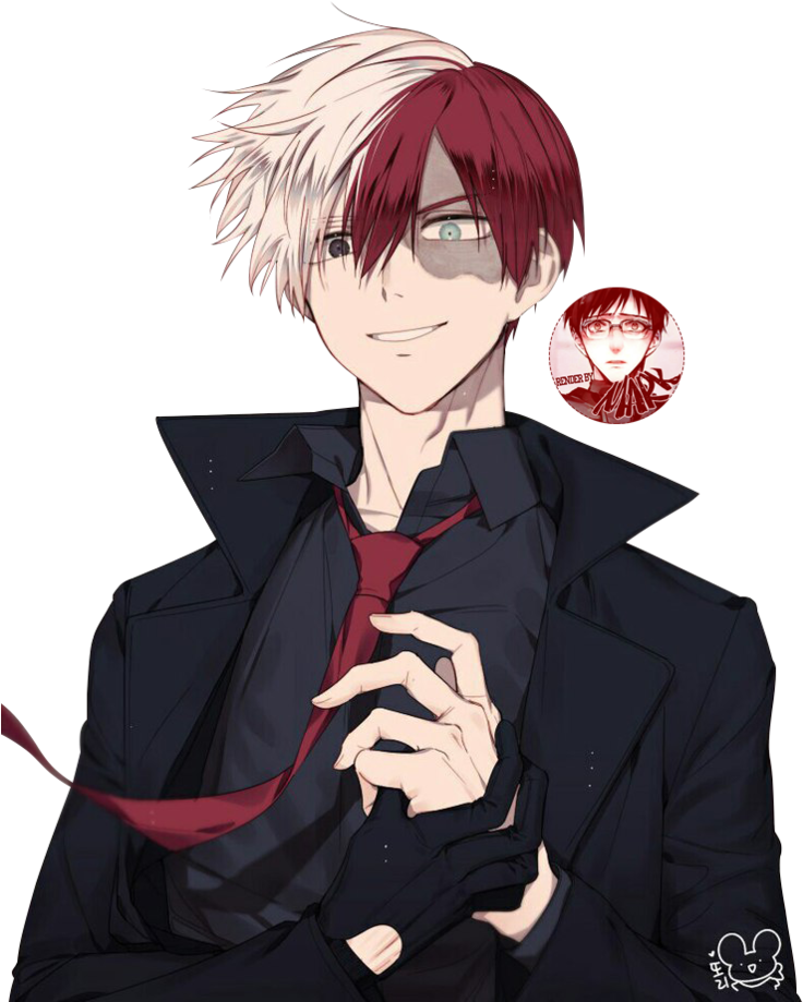 Todoroki Shoto Anime Portrait PNG Image