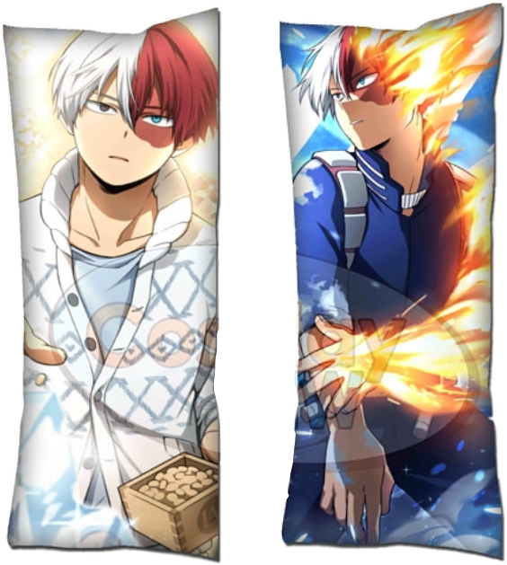 Todoroki Shoto Dual Sides Body Pillow PNG Image