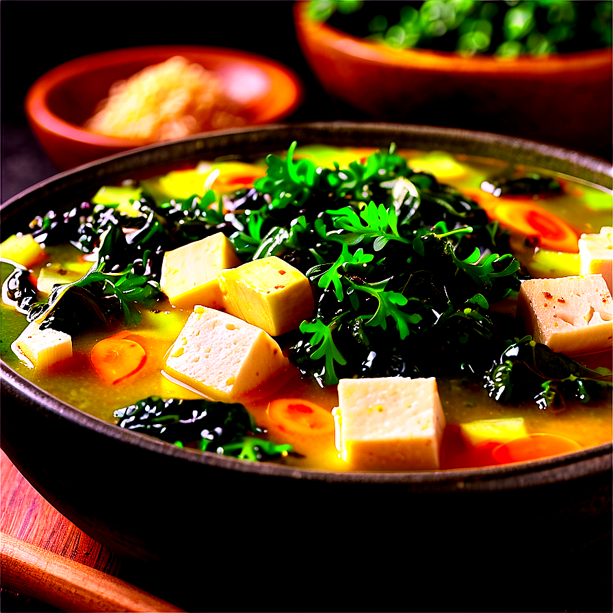 Tofu And Kale Soup Png Mjh PNG Image