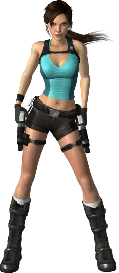 Tomb Raider Lara Croft Classic Pose PNG Image